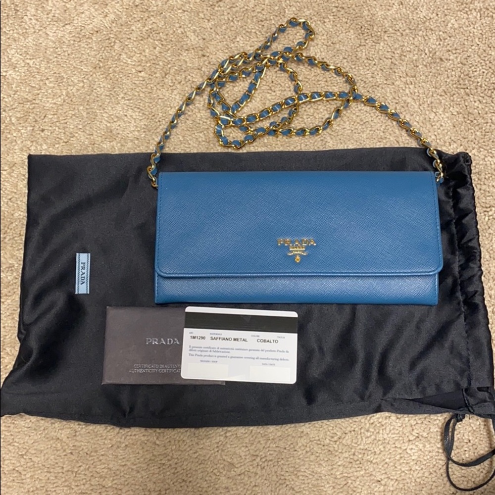 Prada WOC - Saffiano Leather - Cobalt Blue